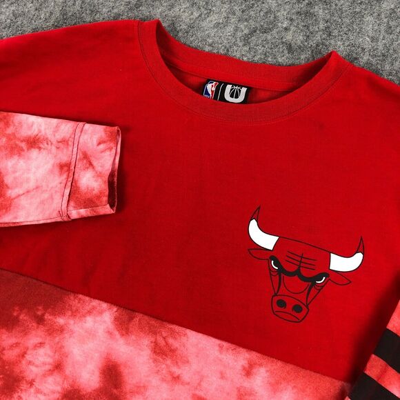 NBA Other - NBA Chicago Bulls Pullover Medium Red Tie-Dye Sweater Long Sleeve Unisex Premium